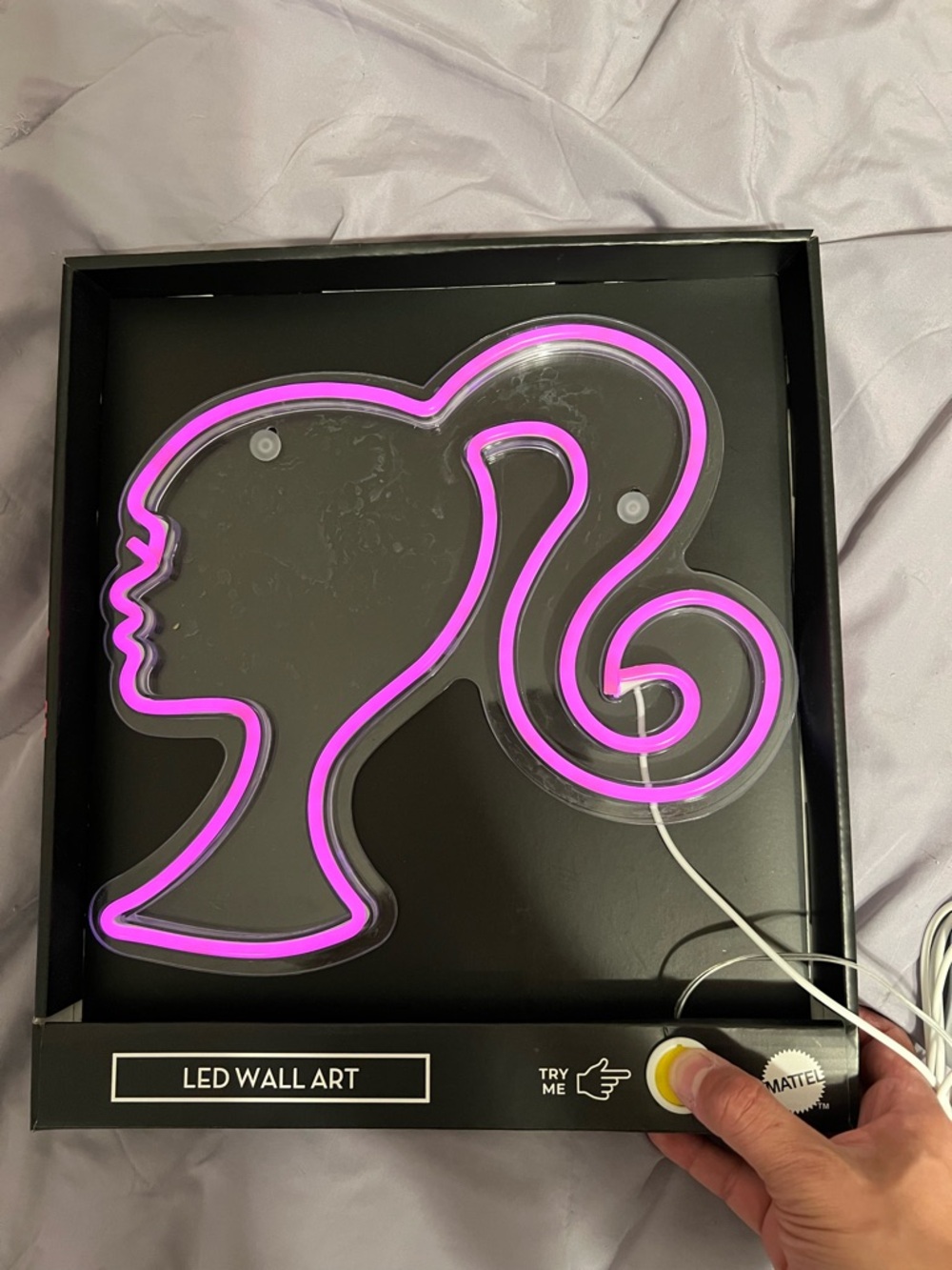 Barbie Neon Logo LED Wall Art - Hot Pink